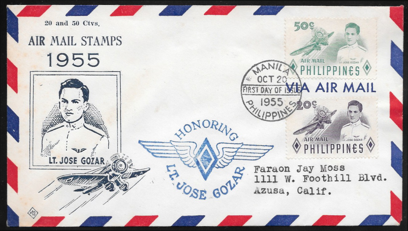 Philippines 1955 First Day Air Mail 